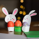 Children's craft: Easter egg stands in shape of rabbits and grass. kids odd job diy Easter bunny Children's craft: Easter egg stands in shape of rabbits and grass. kids odd job diy Easter bunny - PhotoDune Item for Sale