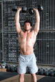 Bodybuilder exercising with dumbbells Bodybuilder exercising with dumbbells - PhotoDune Item for Sale