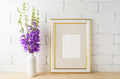 Frame mockup with bluebells bouquet Frame mockup with bluebells bouquet - PhotoDune Item for Sale