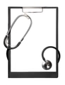Stethoscope and black clipboard Stethoscope and black clipboard - PhotoDune Item for Sale