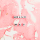 HELLO MAY beads message typography on pink HELLO MAY beads message typography on pink - PhotoDune Item for Sale