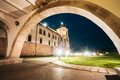 Mir, Belarus. Castle Complex Mir In Evening Night Illumination. Mir, Belarus. Castle Complex Mir In Evening Night Illumination. - PhotoDune Item for Sale