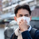 Air pollution quality of dust PM 2.5. Man having wearing Protection mask Air pollution quality of dust PM 2.5. Man having wearing Protection mask - PhotoDune Item for Sale
