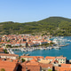 High angle view of idyllic town Vela luka on Korcula island in Croatia High angle view of idyllic town Vela luka on Korcula island in Croatia - PhotoDune Item for Sale