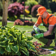 Gardener Works on Plants in a Green Park During Daylight Gardener Works on Plants in a Green Park During Daylight - PhotoDune Item for Sale