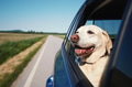 Happy dog enjoying summer road trip Happy dog enjoying summer road trip - PhotoDune Item for Sale