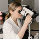 female doctor with blonde hair studying medicine sample under microscope female doctor with blonde hair studying medicine sample under microscope - PhotoDune Item for Sale