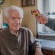 Old man measured temperature with thermometer Old man measured temperature with thermometer - PhotoDune Item for Sale