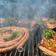Grilled sausage and steak Grilled sausage and steak - PhotoDune Item for Sale