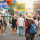 Back side of Young Asian traveling women walking and looking in Khaosan Road Back side of Young Asian traveling women walking and looking in Khaosan Road - PhotoDune Item for Sale