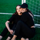 two sisters are having fun on the football field two sisters are having fun on the football field - PhotoDune Item for Sale