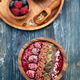 Smoothie bowl with raspberries, chia seeds, pumpkin and flax seeds Smoothie bowl with raspberries, chia seeds, pumpkin and flax seeds - PhotoDune Item for Sale