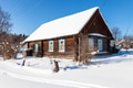 old typical rural house in sunny winter day old typical rural house in sunny winter day - PhotoDune Item for Sale
