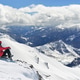 Snowboarder on Mountain Peak Wide Banner with Copy Space Snowboarder on Mountain Peak Wide Banner with Copy Space - PhotoDune Item for Sale