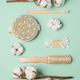 Eco-Friendly Personal Care Flatlay with Cotton and Bamboo Accessories Eco-Friendly Personal Care Flatlay with Cotton and Bamboo Accessories - PhotoDune Item for Sale