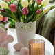 Easter Table with Tulip Bouquets, Eggs, Candles and Festive Decor. Cozy Spring Arrangement Easter Table with Tulip Bouquets, Eggs, Candles and Festive Decor. Cozy Spring Arrangement - PhotoDune Item for Sale
