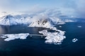 Winter landscape from air. Aerial view on the Hamnoy village, Lofoten Islands, Norway. Winter landscape from air. Aerial view on the Hamnoy village, Lofoten Islands, Norway. - PhotoDune Item for Sale