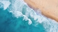 Beach and waves from top view. Turquoise water background from top view. Summer seascape from air. Beach and waves from top view. Turquoise water background from top view. Summer seascape from air. - PhotoDune Item for Sale