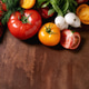 Fresh Vegetables Tomatoes Herbs Wooden Background Fresh Vegetables Tomatoes Herbs Wooden Background - PhotoDune Item for Sale