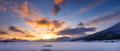 Panoramic view of the sunset sky. Winter landscape. The Lofoten Islands, Norway Panoramic view of the sunset sky. Winter landscape. The Lofoten Islands, Norway - PhotoDune Item for Sale