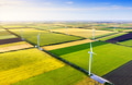 A view from the air on a wind power plant. Alternative energy sources A view from the air on a wind power plant. Alternative energy sources - PhotoDune Item for Sale