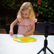 Blonde caucasian girl playing with slime and watching video lesson on smart phone. Online education Blonde caucasian girl playing with slime and watching video lesson on smart phone. Online education - PhotoDune Item for Sale