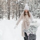 mother and daughter have fun running in the snowy forest mother and daughter have fun running in the snowy forest - PhotoDune Item for Sale