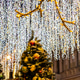 decorated christmas tree and outdoor garlands decorated christmas tree and outdoor garlands - PhotoDune Item for Sale
