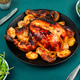 Delicious baked chicken on plate. Delicious baked chicken on plate. - PhotoDune Item for Sale