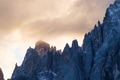 High rocks during sunset. Dolomite Alps, Italy. Mountains and cloudy skies. View of mountains and cl High rocks during sunset. Dolomite Alps, Italy. Mountains and cloudy skies. View of mountains and cl - PhotoDune Item for Sale