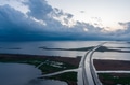Drone shot of Mobile Bay at sunset Drone shot of Mobile Bay at sunset - PhotoDune Item for Sale