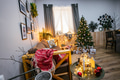 New Year interior. Room decorated to christmas celebration.Christmas tree New Year interior. Room decorated to christmas celebration.Christmas tree - PhotoDune Item for Sale