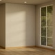 Empty white wall over wooden parquet floor with sunlight through garden view window in a modern room Empty white wall over wooden parquet floor with sunlight through garden view window in a modern room - PhotoDune Item for Sale