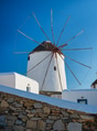 Mykonos, Greece. Traditional windmills. The symbol of Mykonos at the day time. Mykonos, Greece. Traditional windmills. The symbol of Mykonos at the day time. - PhotoDune Item for Sale