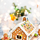 Homemade Christmas gingerbread house with holiday decorations, candles and lanterns on background Homemade Christmas gingerbread house with holiday decorations, candles and lanterns on background - PhotoDune Item for Sale
