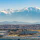 Fagaras mountains towering over sibiu city and industrial zone Fagaras mountains towering over sibiu city and industrial zone - PhotoDune Item for Sale