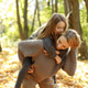 Fashionable young mother with a little daughter in autumn park Fashionable young mother with a little daughter in autumn park - PhotoDune Item for Sale