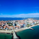 Panoramic view from a height above the town of Pomorie the Black Sea in Bulgaria Panoramic view from a height above the town of Pomorie the Black Sea in Bulgaria - PhotoDune Item for Sale