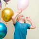 cute happy child kid boy celebrating birthday with balloons at party.baby playing.Festive decoration cute happy child kid boy celebrating birthday with balloons at party.baby playing.Festive decoration - PhotoDune Item for Sale