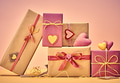 Love hearts, Valentines Day. Handcraft gift boxes Love hearts, Valentines Day. Handcraft gift boxes - PhotoDune Item for Sale