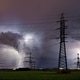High voltage electrical mast with lightning storm over Prague, Czech republic High voltage electrical mast with lightning storm over Prague, Czech republic - PhotoDune Item for Sale