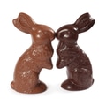 Chocolate Easter bunnies kissing Chocolate Easter bunnies kissing - PhotoDune Item for Sale