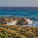 Crashing waves on rocky Malta coast with limestone cliff and blue Mediterranean Crashing waves on rocky Malta coast with limestone cliff and blue Mediterranean - PhotoDune Item for Sale