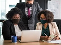 Business new normal, people wearing masks in the office Business new normal, people wearing masks in the office - PhotoDune Item for Sale