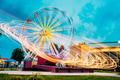 Motion Blurred Of High Speed Rotating Attraction Amusement Park. Motion Blurred Of High Speed Rotating Attraction Amusement Park. - PhotoDune Item for Sale
