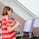 Teenage girl plays flute in her room at home. Music lessons at home. Teenage girl plays flute in her room at home. Music lessons at home. - PhotoDune Item for Sale