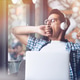 Nothing will work unless you do. Handsome male freelancer in glasses working remotely indoors. Nothing will work unless you do. Handsome male freelancer in glasses working remotely indoors. - PhotoDune Item for Sale