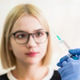 Girl shows she is afraid of injection Girl shows she is afraid of injection - PhotoDune Item for Sale
