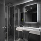 Interior of a modern total-black bathroom Interior of a modern total-black bathroom - PhotoDune Item for Sale