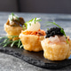 canapés with red fish and black caviar canapés with red fish and black caviar - PhotoDune Item for Sale